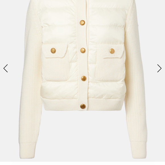 Moncler down panel virgin wool cardigan jacket - Picture 2 of 7
